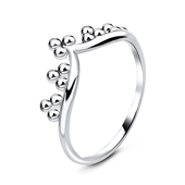 ฺBeautiful Crown Shape Silver Ring NSR-3336